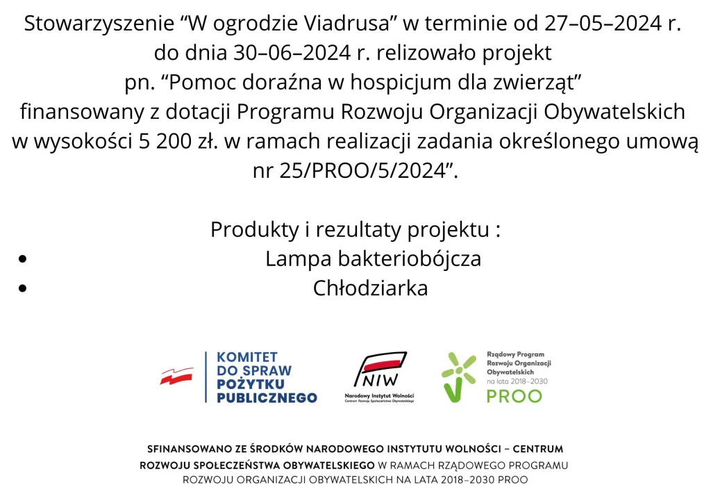 Plakat informujący o finansowaniu projektu