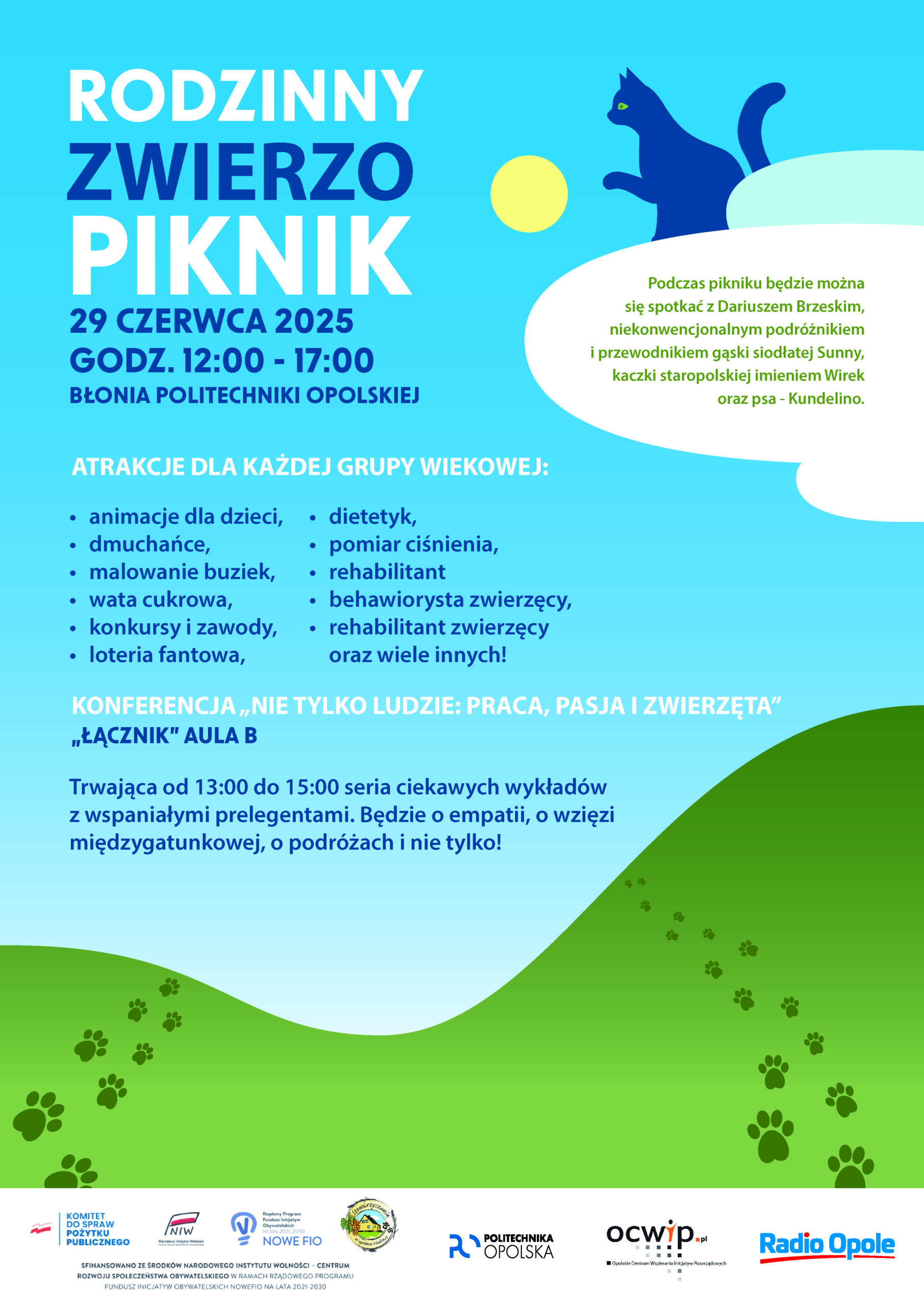 Plakat informacyjny o Rodzinnym zweirzopiknuku